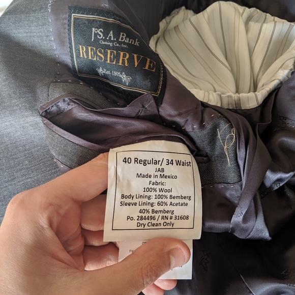 Brand New Reserve Collection Full 100% Wool Suit - Picture 6 of 7